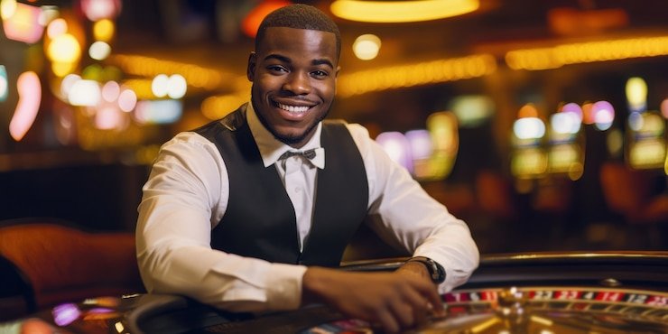 Ilustrasi pemain menikmati hiburan sportsbook dan casino di perangkat mobile
